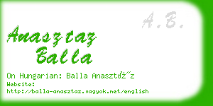 anasztaz balla business card